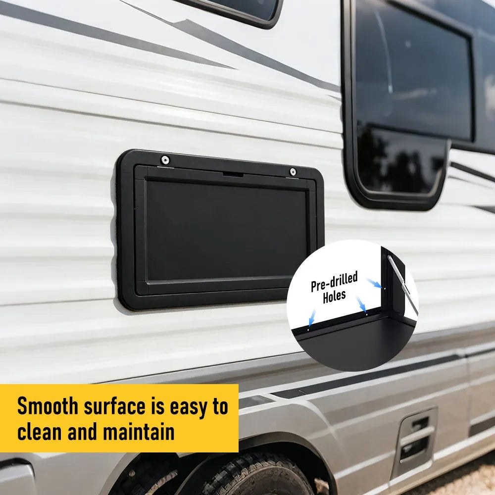 Aumerage Aluminium Folding Caravan Table – Lockable, Space-Saving Portable Table with 50kg Capacity, Black - Image 8