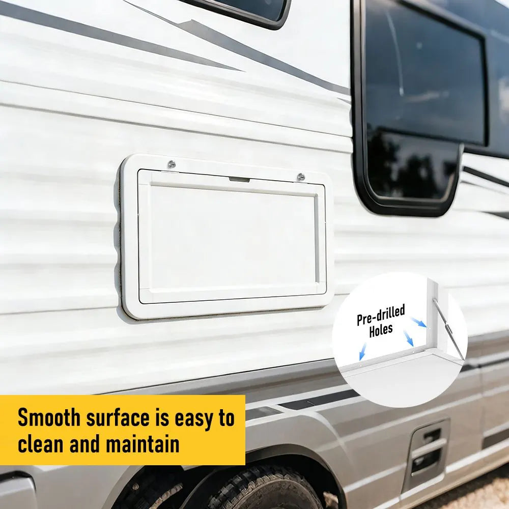 Heavy Duty Folding Caravan Table 800 x 450mm – Full Metal Frame, Lockable, 50kg Max Capacity, White - Image 8
