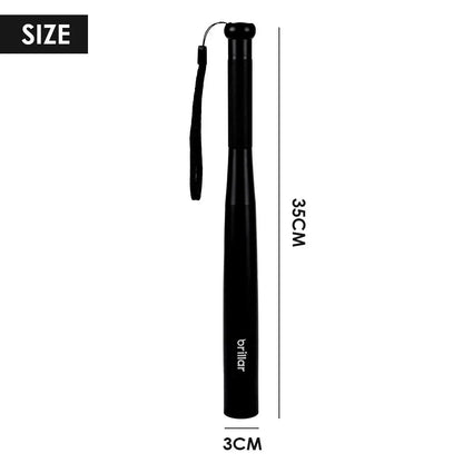 Aumerage 35cm Long LED Flashlight, Aircraft-Grade Aluminum, 3 Modes High/Low/Strobe, Lightweight Outdoor Torch for Camping & Emergency, Batteries Included - Black - Image 7