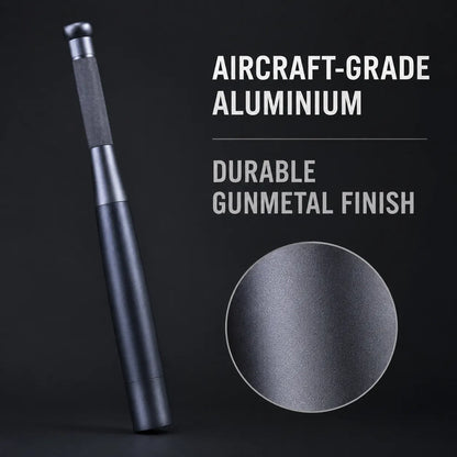 35cm Aluminium LED Torch Flashlight with High Low Strobe Modes, AA Batteries Included, Lightweight Camping Emergency Safety Light – Gunmetal - Image 6