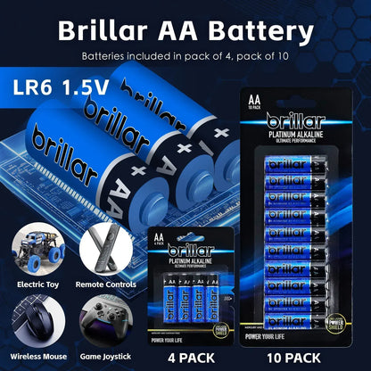 24 Pcs Brillar AA Platinum Alkaline Batteries - Image 2