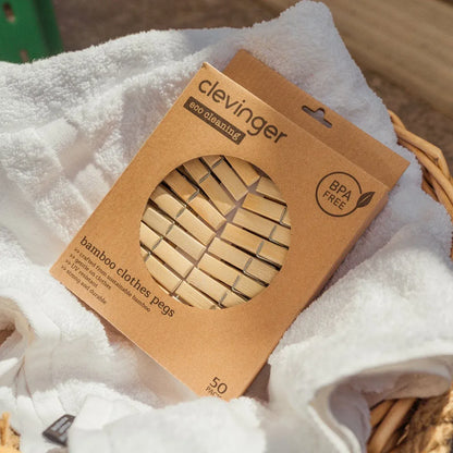 50 Pcs Eco Bamboo Clothes Pegs - Image 3