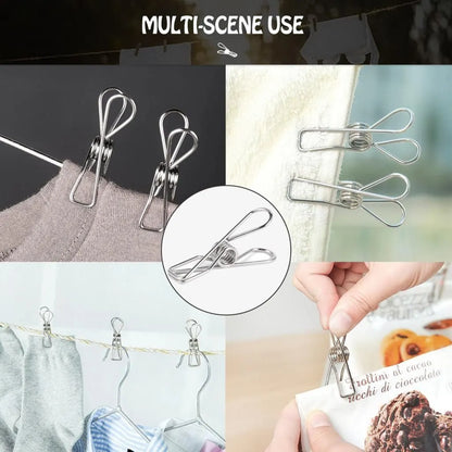 50 Pack Stainless Steel Clothes Pegs 5.6cm Rust Resistant Weather Resistant One Piece Wire Laundry Clips - Image 3
