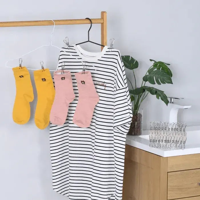 50 Pack Stainless Steel Clothes Pegs 5.6cm Rust Resistant Weather Resistant One Piece Wire Laundry Clips - Image 4