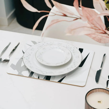 8 Pcs Clevinger MDF Placemats and Coasters Bamboo - Image 5