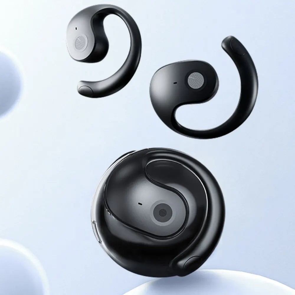 Open Ear Wireless Headphones Earphones Bluetooth 5.4 On Ear Sport Gym Earbuds-Black - Image 4