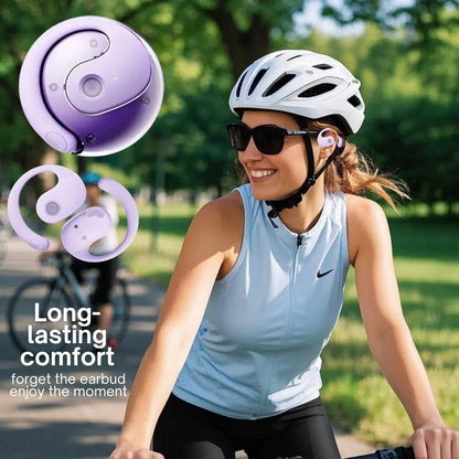 Open Ear Wireless Headphones Earphones Bluetooth 5.4 On Ear Sport Gym Earbuds-Purple - Image 2