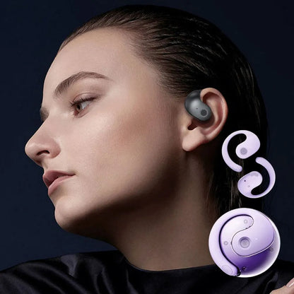 Open Ear Wireless Headphones Earphones Bluetooth 5.4 On Ear Sport Gym Earbuds-Purple - Image 6