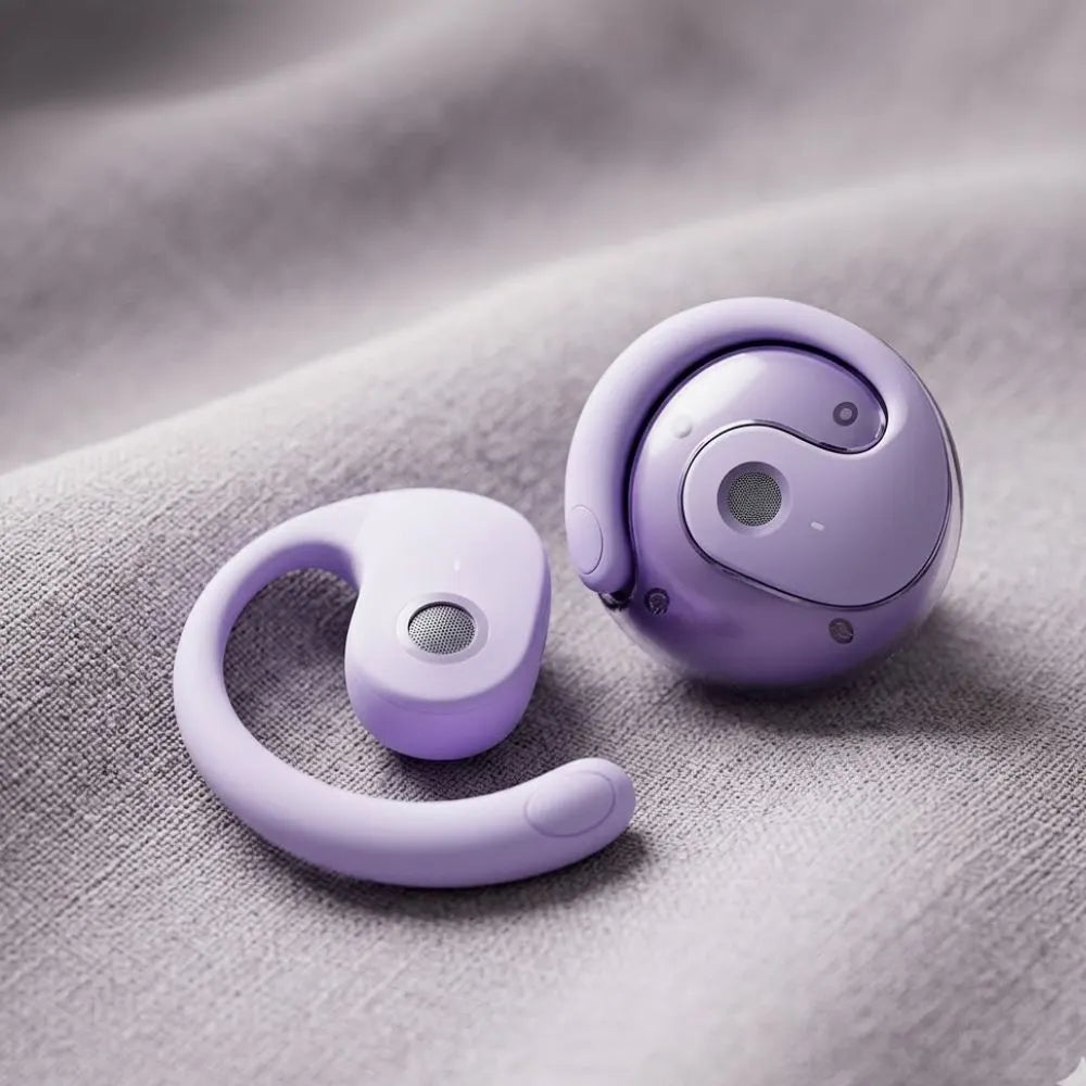Open Ear Wireless Headphones Earphones Bluetooth 5.4 On Ear Sport Gym Earbuds-Purple - Image 7