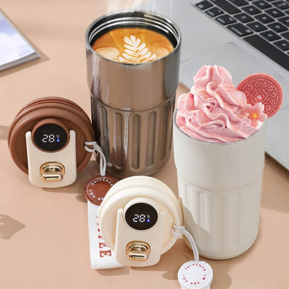 450ml Thermal LED Temperature Display Smart Coffee Cup Insulated Drink Tumbler-Red - Image 5