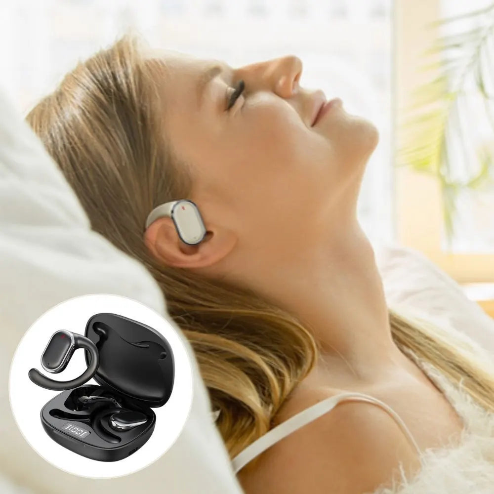Bluetooth 5.3 Wireless Earbuds Deep Bass Over Ear - Black - Image 2