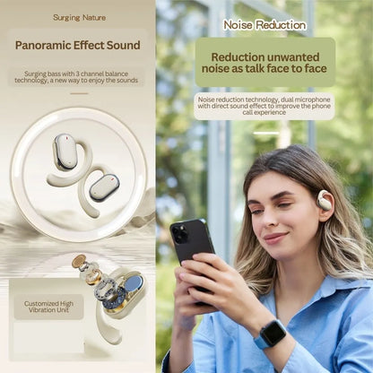 Bluetooth 5.3 Wireless Earbuds Deep Bass Over Ear - Black - Image 4