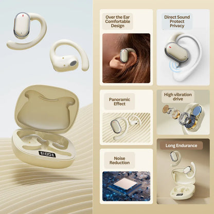 Bluetooth 5.3 Wireless Earbuds Deep Bass Over Ear - Black - Image 5