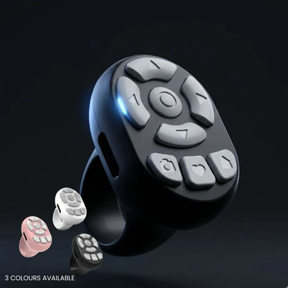 Scrolling Ring Remote Page Turner Wireless Finger Scroller Camera Video Record-Black - Image 8