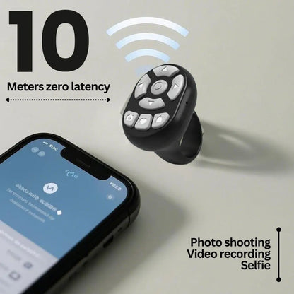 Scrolling Ring Remote Page Turner Wireless Finger Scroller Camera Video Record-Pink - Image 5