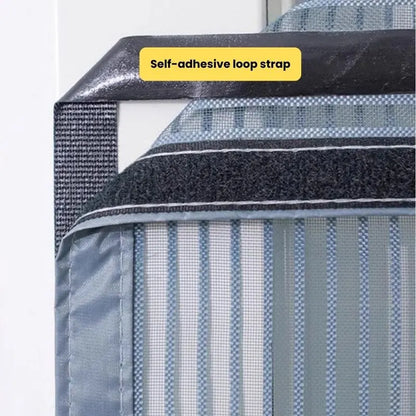 Extra Durable Magnetic Fly Screen Door Anti Mosquito Screen Mesh Curtain Grey-100x230cm - Image 7