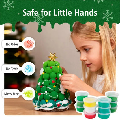 DIY Christmas Tree Clay Kit Make Your Own Christmas Tree Ornament Kit Kids Gift - Image 2