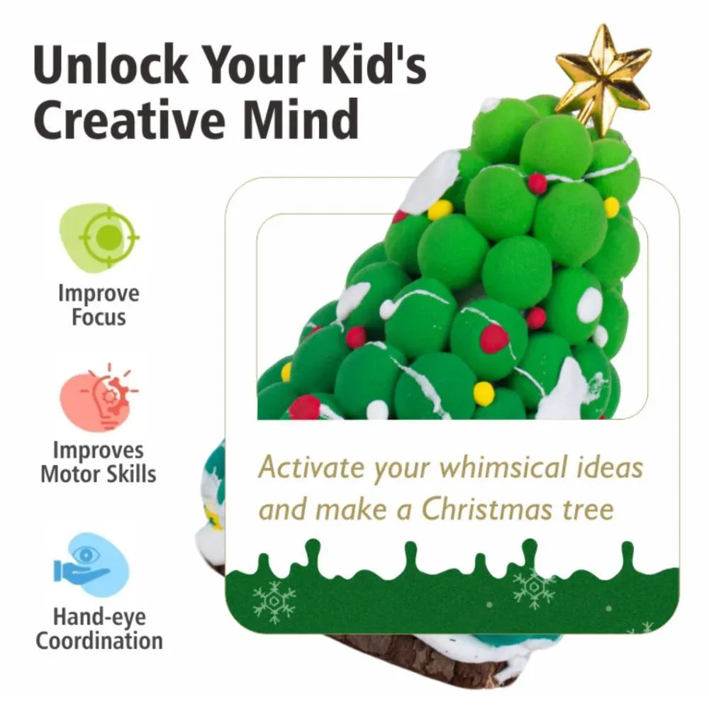 DIY Christmas Tree Clay Kit Make Your Own Christmas Tree Ornament Kit Kids Gift - Image 5