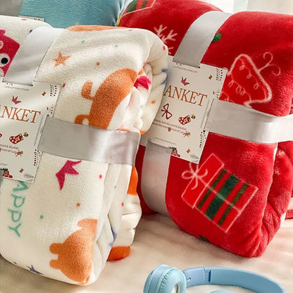 Xmas Mothers Day Gift Ultra-Soft Flannel Fleece Blanket - Thickened Warm Holiday Winter Throw for Sofa, Bed & Travel - Image 2