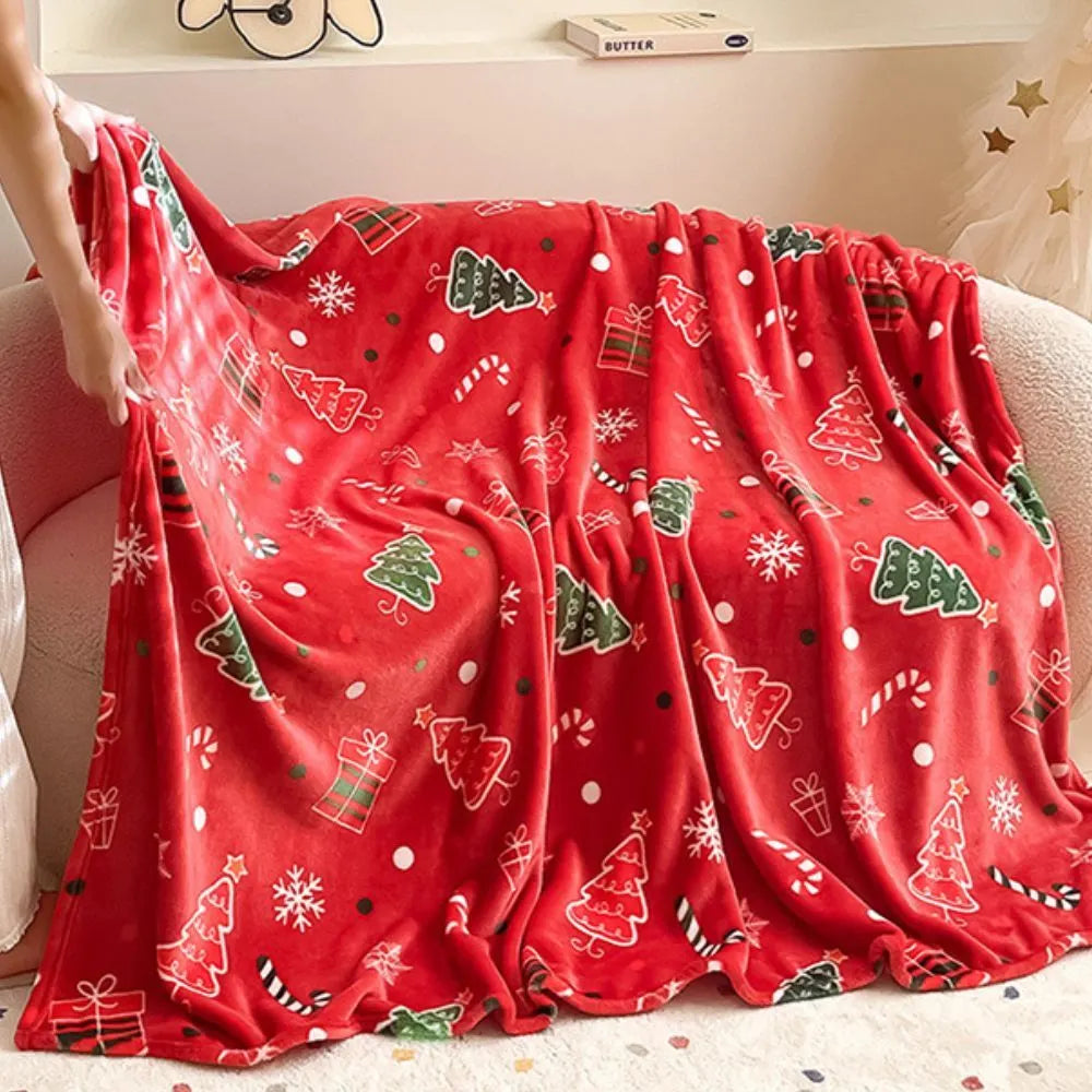 Xmas Mothers Day Gift Ultra-Soft Flannel Fleece Blanket - Thickened Warm Holiday Winter Throw for Sofa, Bed & Travel - Image 3