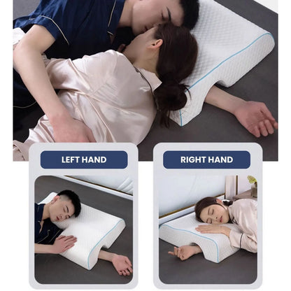 Couple Arch Pillow, Zero Pressure Pillow Slow Rebound No Pressure Hand, Pillow, Couple Sleep Double Memory Pillow-LEFT - Image 4