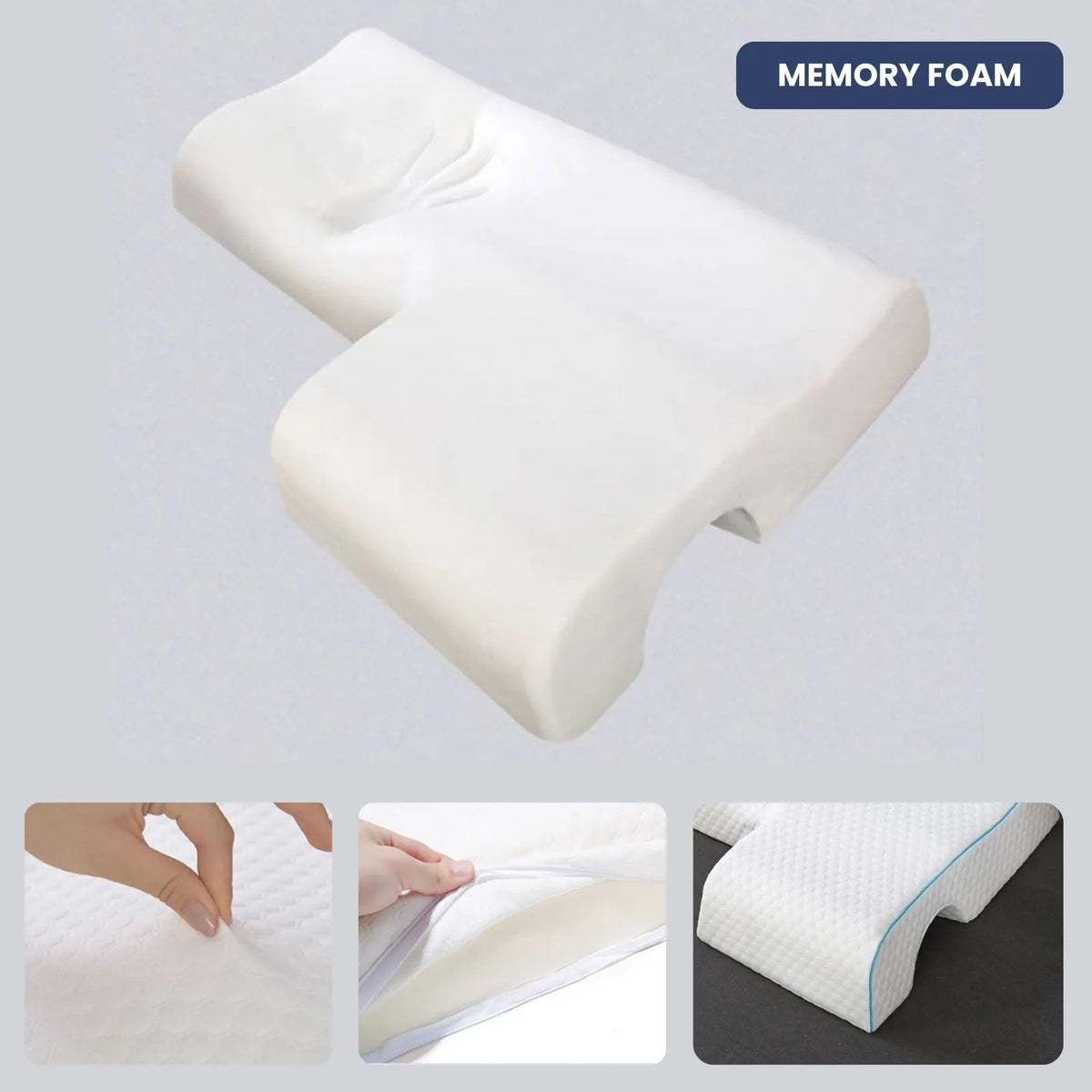 Couple Arch Pillow, Zero Pressure Pillow Slow Rebound No Pressure Hand, Pillow, Couple Sleep Double Memory Pillow-LEFT - Image 5