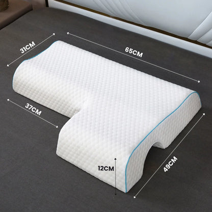 Couple Arch Pillow, Zero Pressure Pillow Slow Rebound No Pressure Hand, Pillow, Couple Sleep Double Memory Pillow-LEFT - Image 6