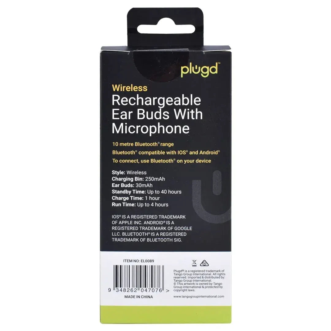 Wireless Bluetooth Earbuds with Microphone, 10m Range, Rechargeable 250mAh Charging Case, iOS & Android Compatible - Image 3