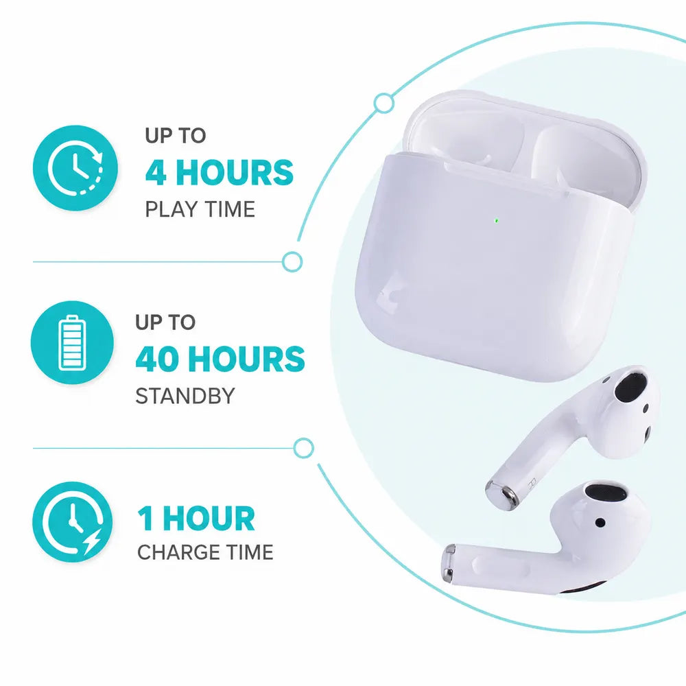 Wireless Bluetooth Earbuds with Microphone, 10m Range, Rechargeable 250mAh Charging Case, iOS & Android Compatible - Image 5