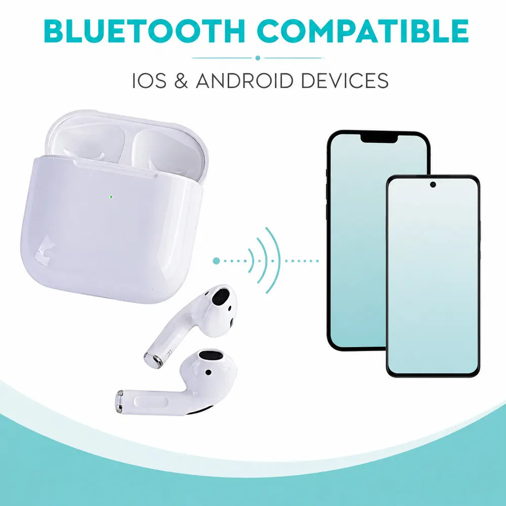 Wireless Bluetooth Earbuds with Microphone, 10m Range, Rechargeable 250mAh Charging Case, iOS & Android Compatible - Image 7