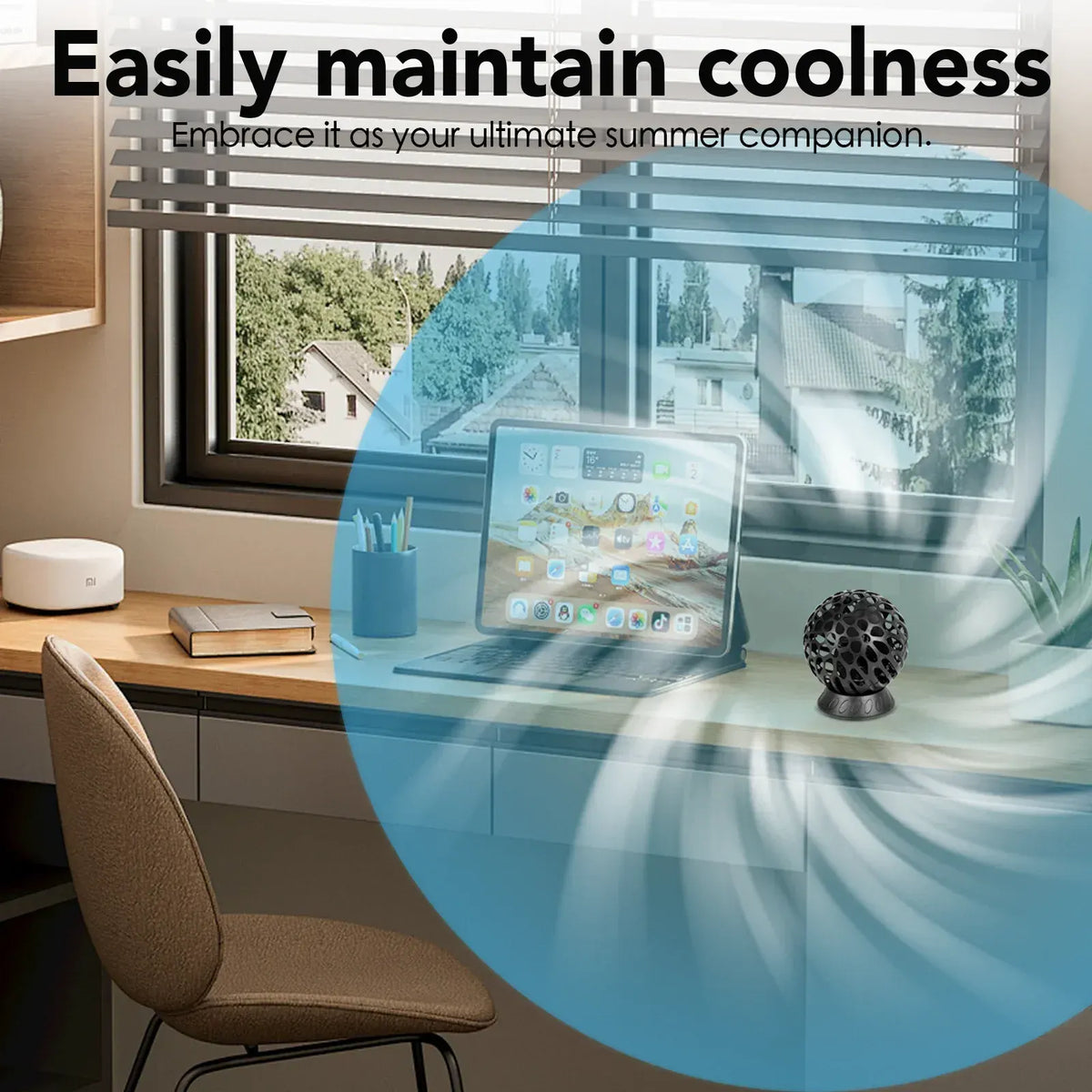 Brillar Battery Powered Mini Desktop Fan - Image 4