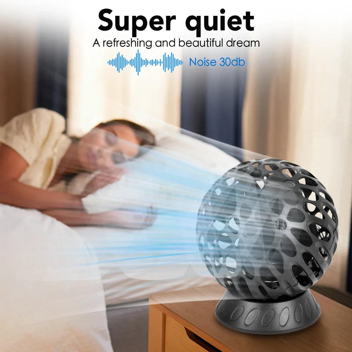 Brillar Battery Powered Mini Desktop Fan - Image 5