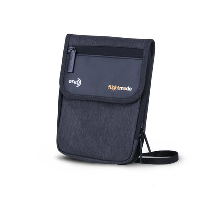 Flightmode RFID Neck Pouch - Charcoal - Image 3