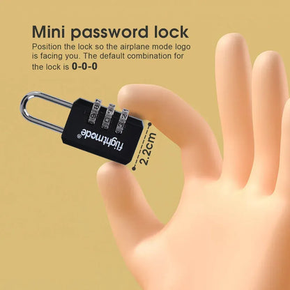 2 Pcs Combination 3 Dial Smooth Padlocks - Image 4