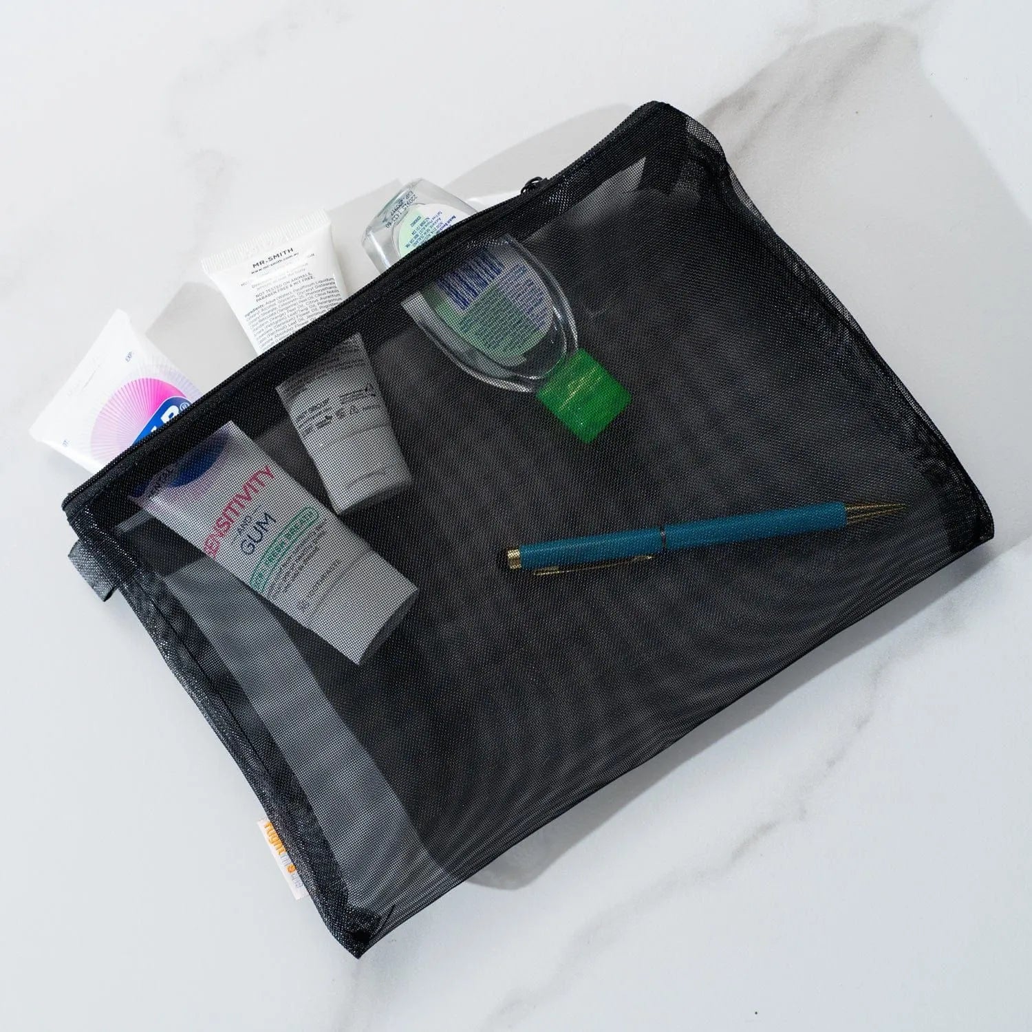 3 Pcs Zipper Travel Cosmetic Mesh Bag Set - Image 4