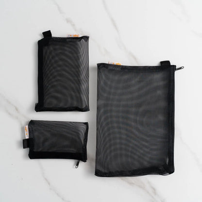 3 Pcs Zipper Travel Cosmetic Mesh Bag Set - Image 5