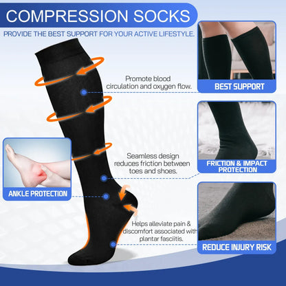 Travel Anti-Fatigue Flight Compression Socks-M - Image 2
