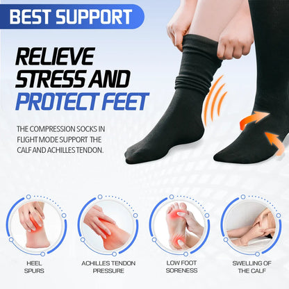 Travel Anti-Fatigue Flight Compression Socks-M - Image 3