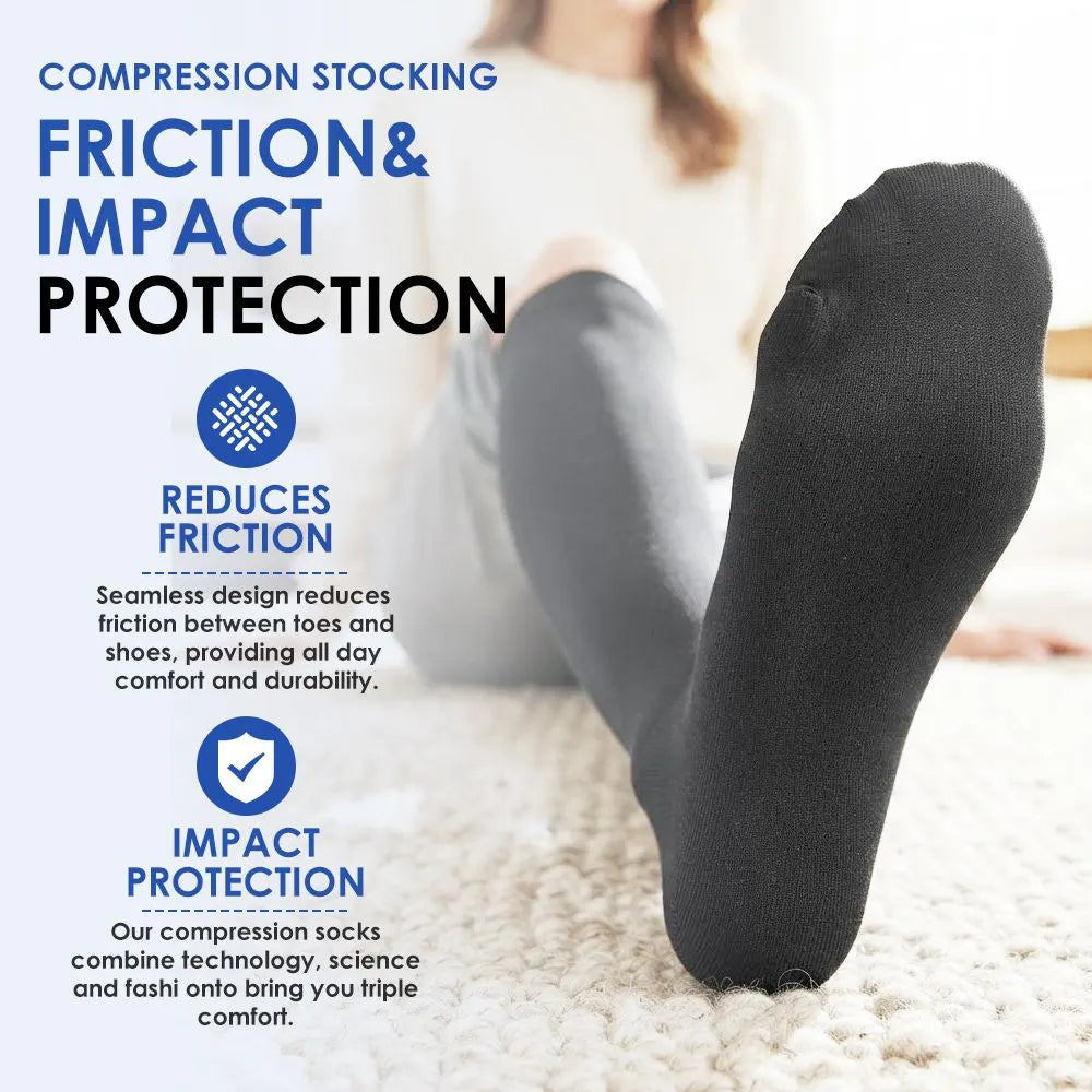 Aumerage Travel & Flight Compression Socks – Anti-Fatigue Support, Size M - Image 6