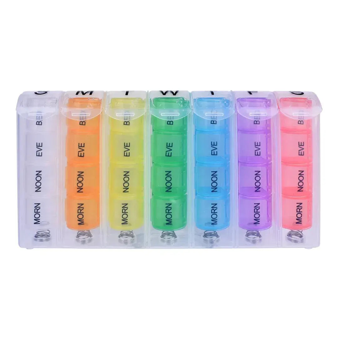 Flightmode 7 Day Travel Pill Box Medicine Organiser with Individual Daily Compartment