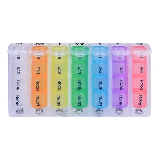 Flightmode 7 Day Travel Pill Box Medicine Organiser with Individual Daily Compartment