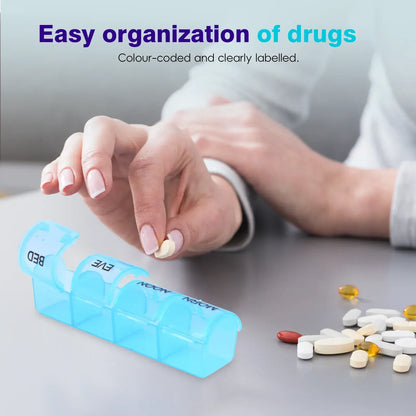 Flightmode 7 Day Travel Pill Box Medicine Organiser with Individual Daily Compartment - Image 5