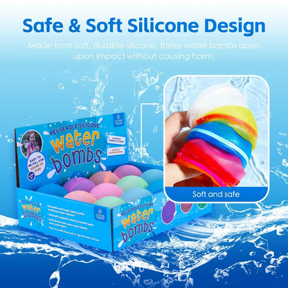 12 PcsMagnetic Closure Silicone Water Bombs - Image 4