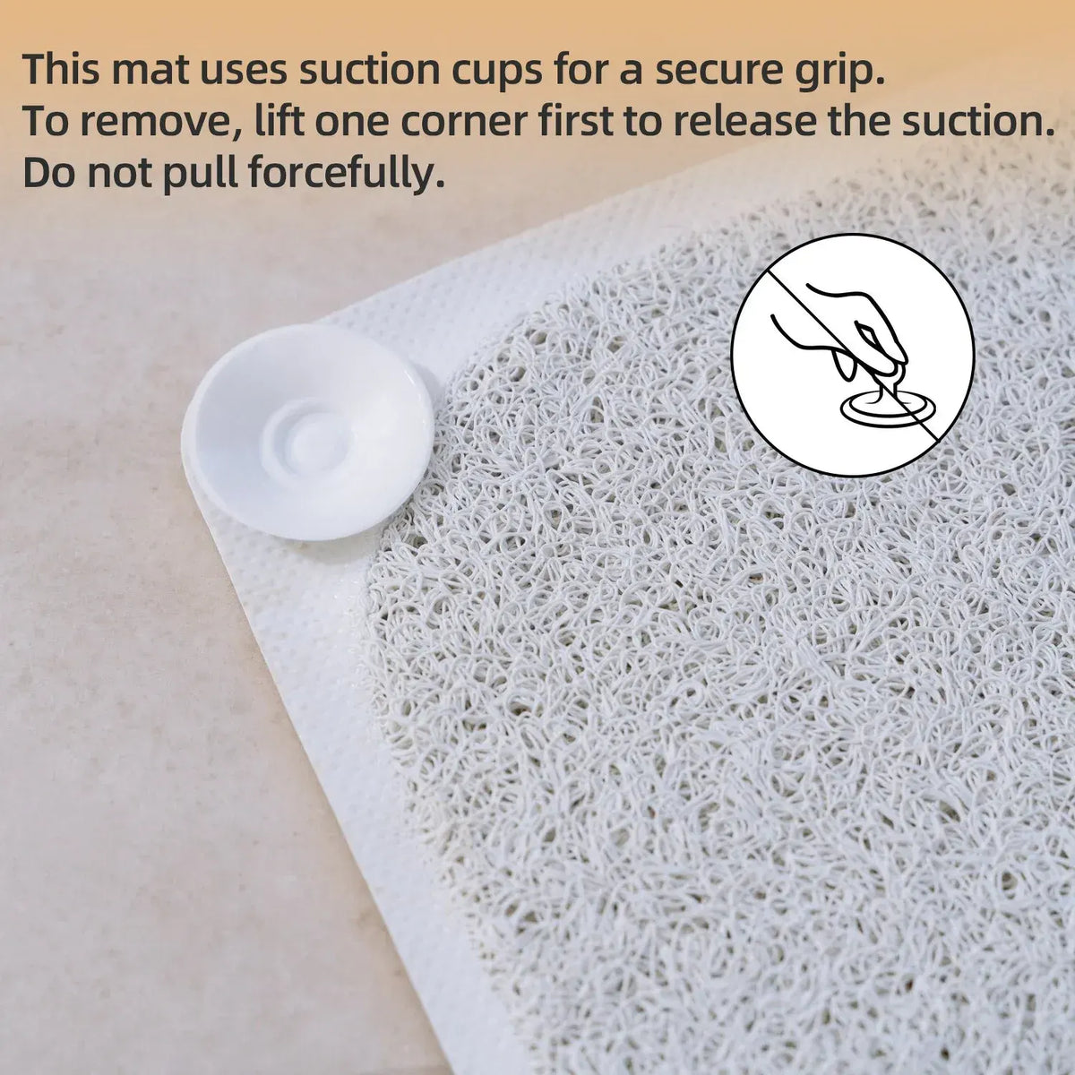 Aumerage Non-Slip Loofah Shower & Bathtub Mat, Safe Quick-Drying Bathroom Floor Mat, 75x44 cm - Image 5