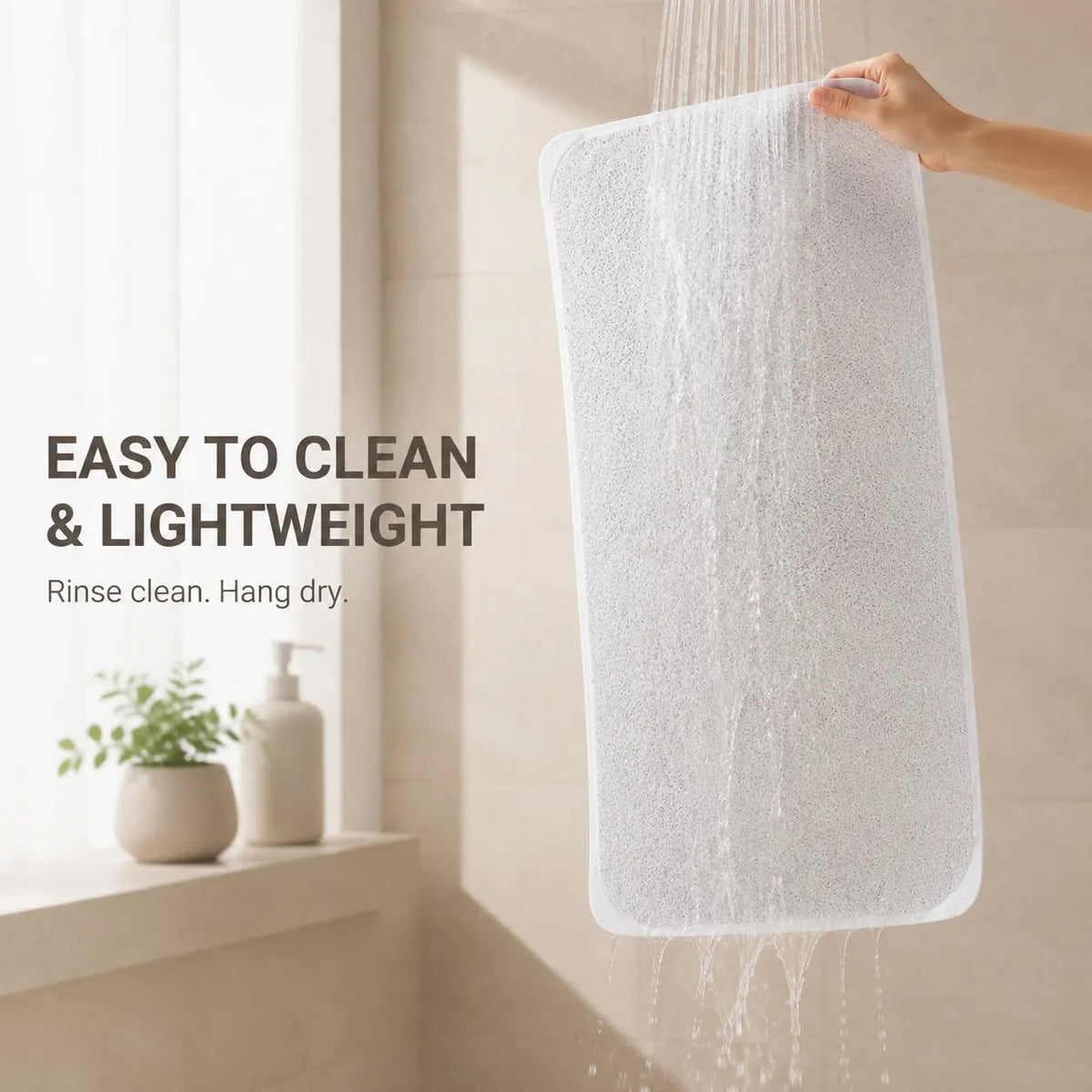 Aumerage Non-Slip Loofah Shower & Bathtub Mat, Safe Quick-Drying Bathroom Floor Mat, 75x44 cm - Image 7