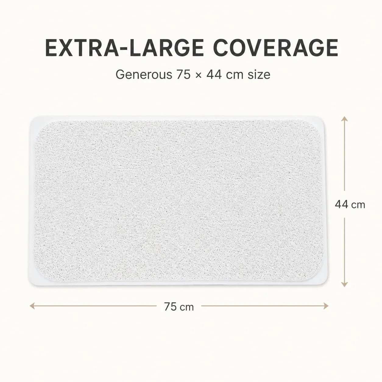 2 Pack Non-Slip Loofah Shower Mats 75x44cm Bathroom Bath Mat Machine Washable with Suction Caps Quick Drain - Image 6