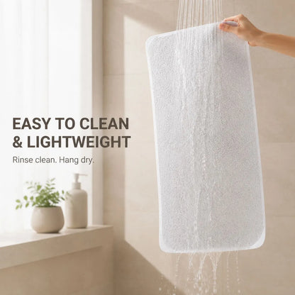 2 Pack Non-Slip Loofah Shower Mats 75x44cm Bathroom Bath Mat Machine Washable with Suction Caps Quick Drain - Image 7