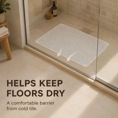 2 Pack Non-Slip Loofah Shower Mats 75x44cm Bathroom Bath Mat Machine Washable with Suction Caps Quick Drain - Image 9