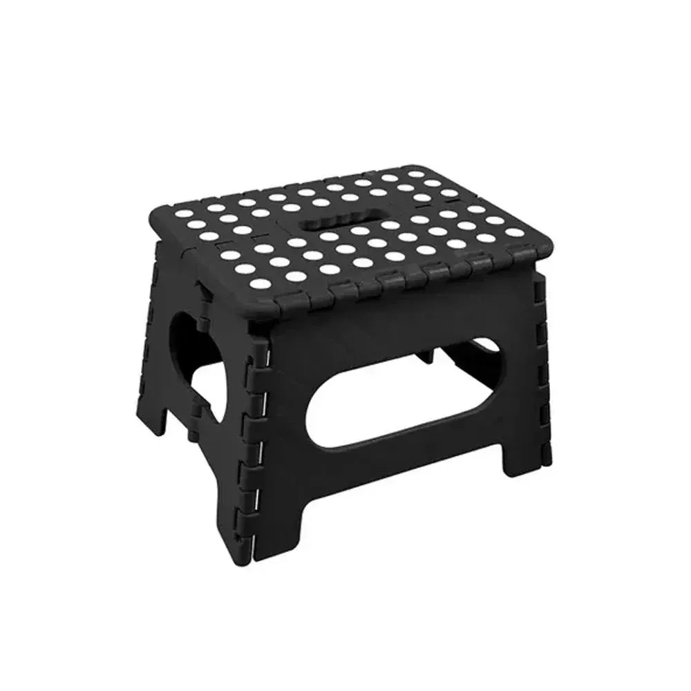 Stool Portable Plastic Foldable Chair Outdoor Bathroom Kitchen Adult Kids Black - Image 2