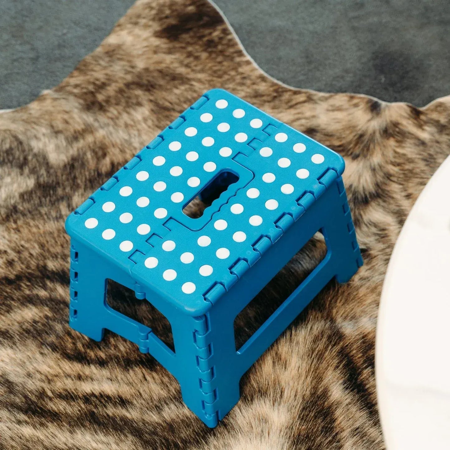 Plastic Folding Stool Portable Chair Outdoor Camping Blue - Image 2